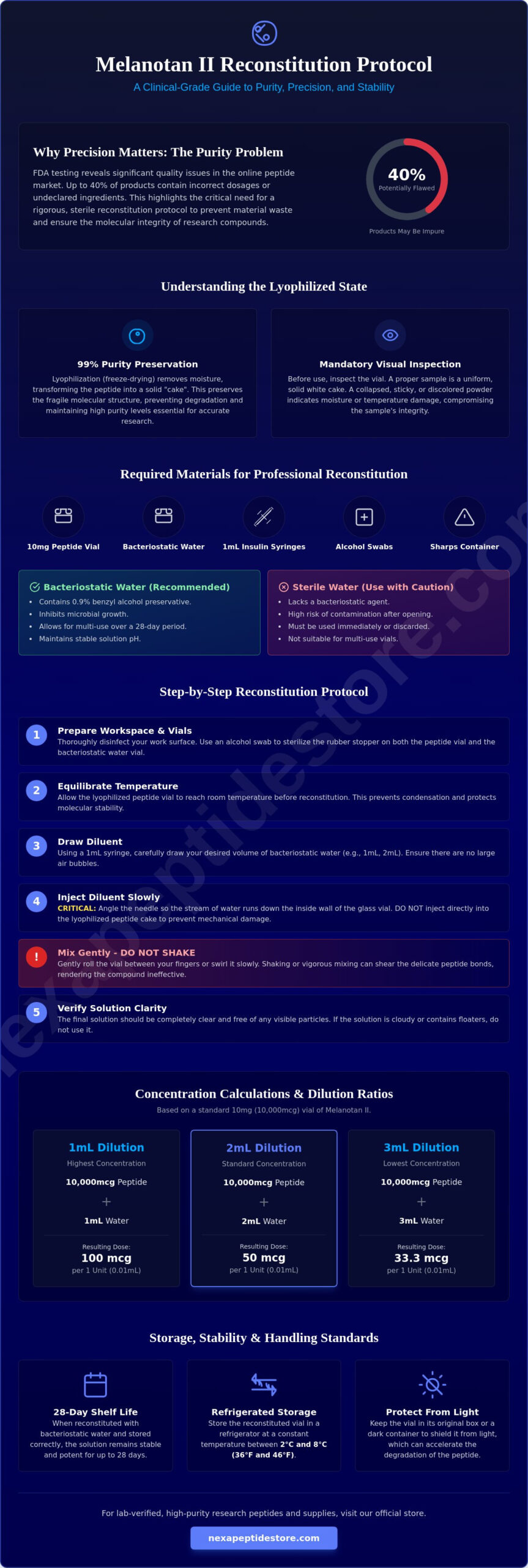 Melanotan II Reconstitution Protocol: A Professional Laboratory Guide for Research